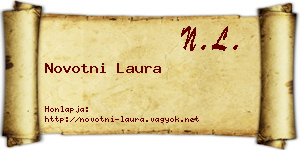 Novotni Laura névjegykártya